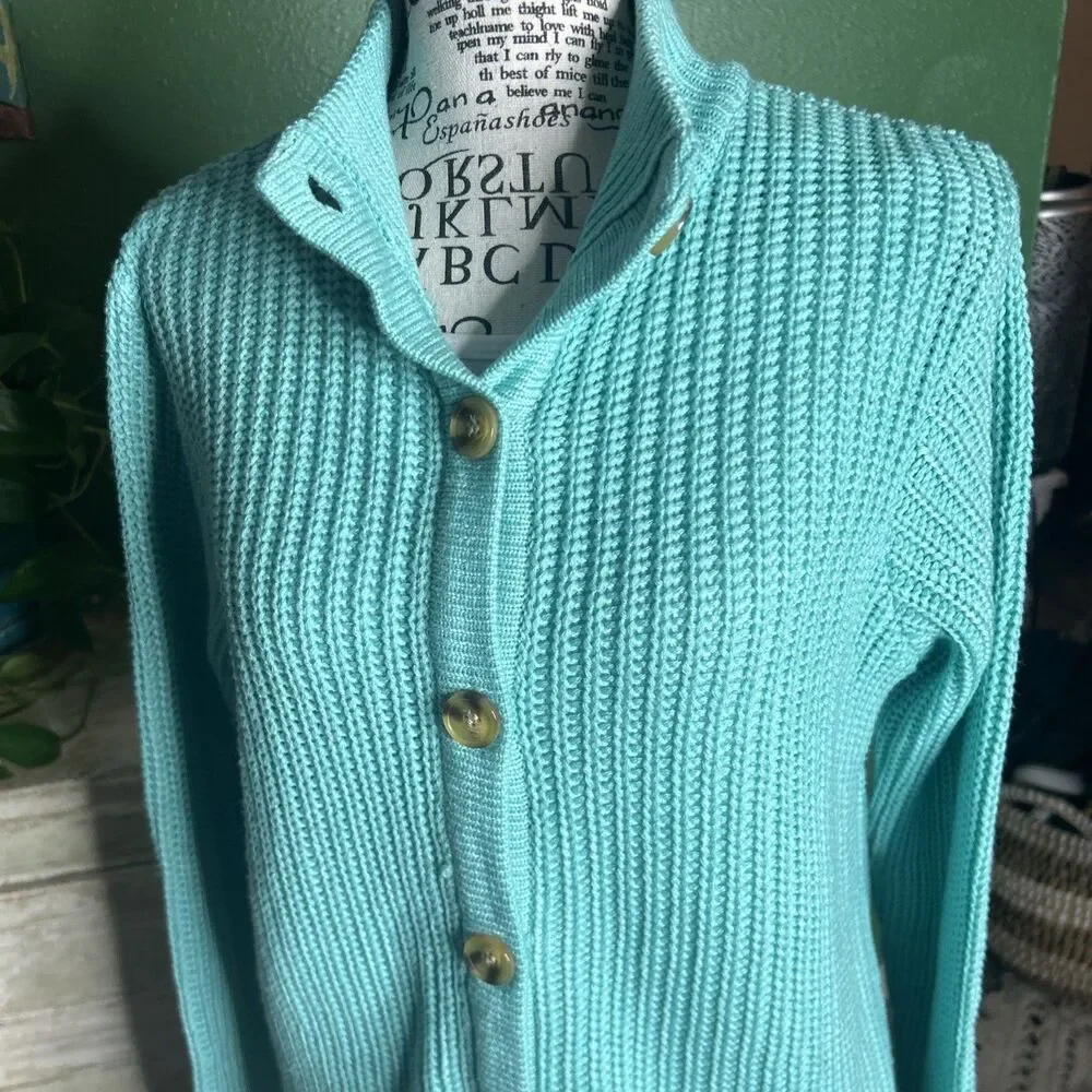 Blair Mint Green Cardigan Sweater Baggy Large